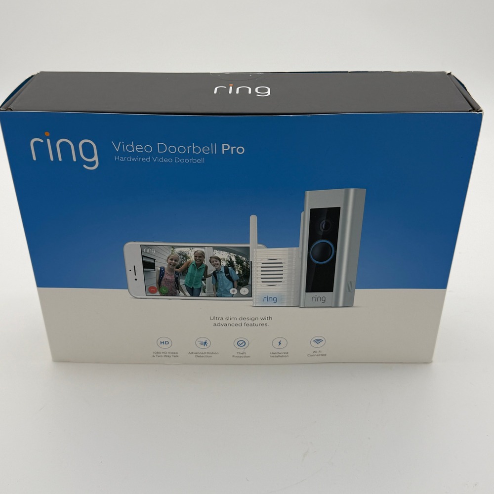 Ring Video Doorbell Pro Hardwired Smart Doorbell with Chime Pro & Faceplates